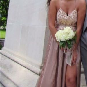 ROSE GOLD PROM DRESS