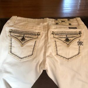 Miss Miss 26 skinny white crop pant