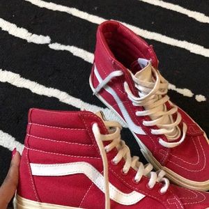 Red high top vans