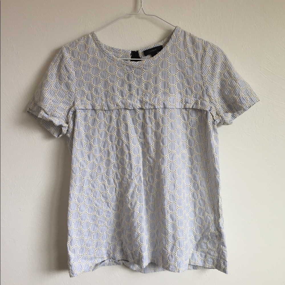 Jcrew embroidered top. Size 8