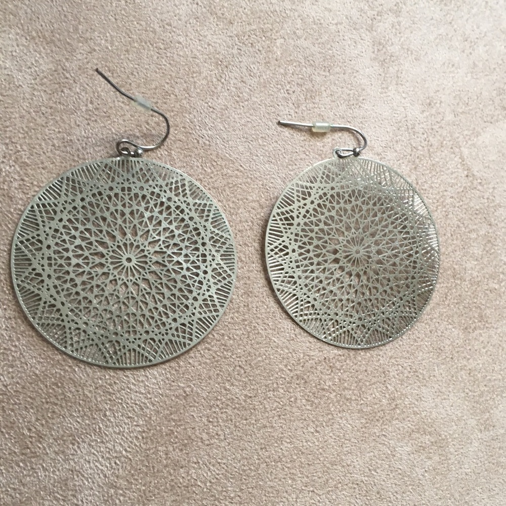 The Limited large silver earrings