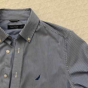 Small Nautica Button-up Pin-striped Shirt