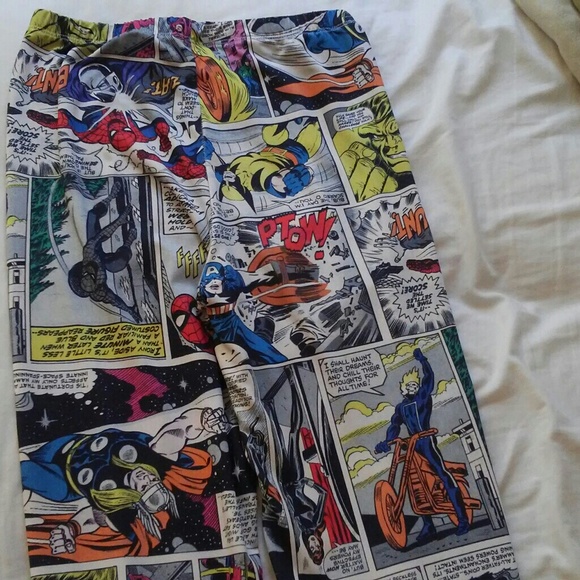 marvel comic superhero leggings