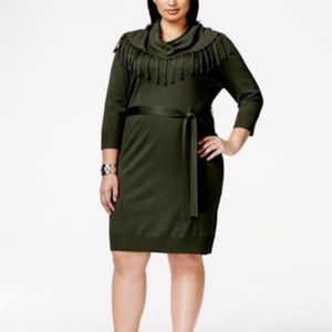 NY Collection Cowl neck Sweater Dress Plus Size