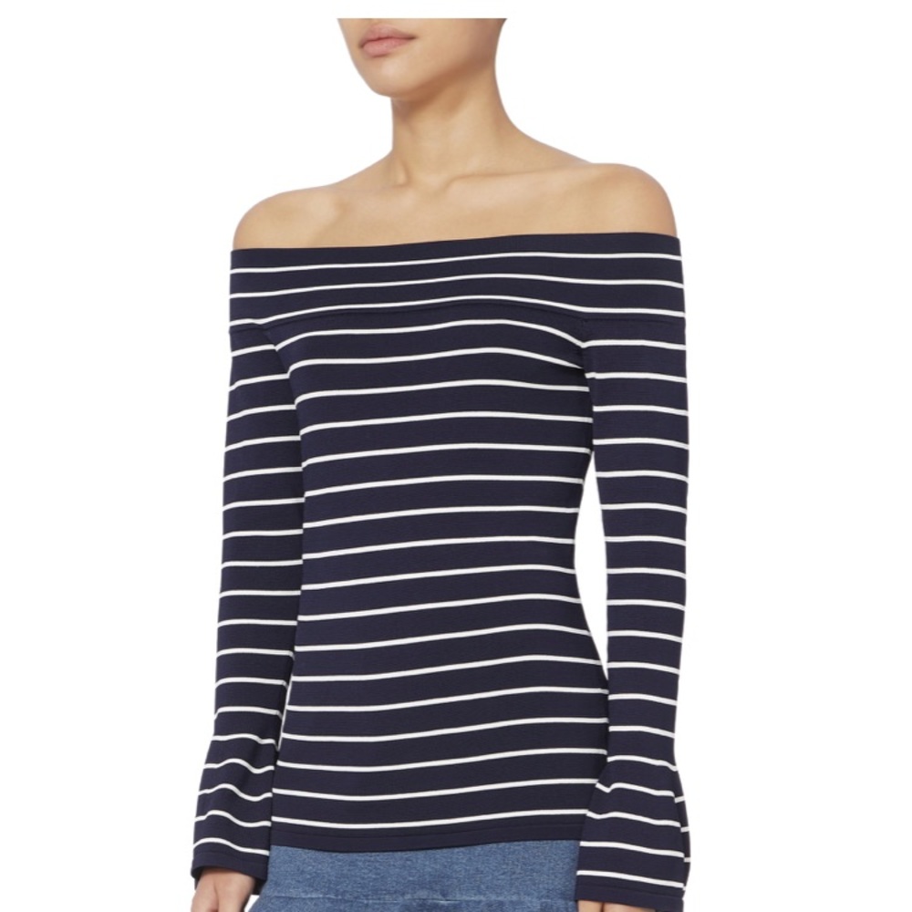 Intermix Kelly Off Shoulder Striped Top