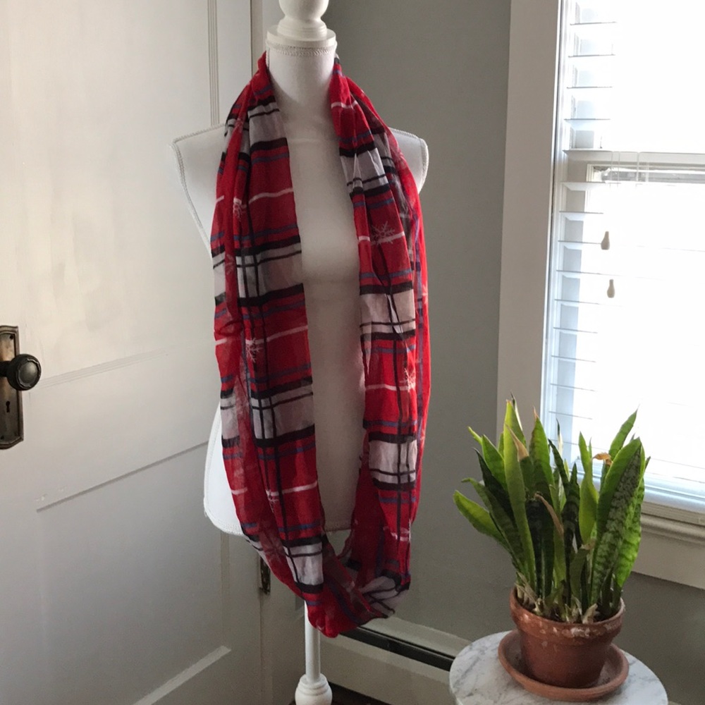 Winter Plaid Infinity Scarf