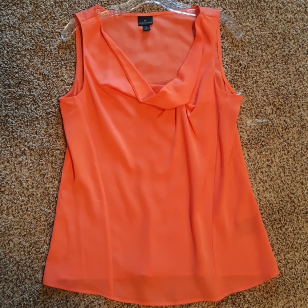 Orange tank top blouse