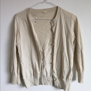 Tan jcrew cardigan. Size S