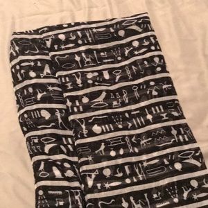 Infinity scarf- Egyptian hieroglyphs
