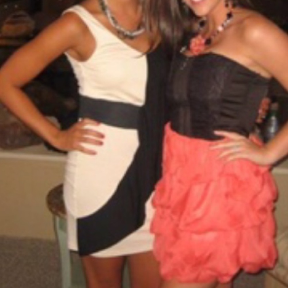 ASOS black / cream cocktail dress! Holiday! Size 6