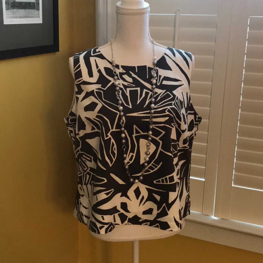 Sz 14 Ralph Lauren lined cotton sleeveless blouse