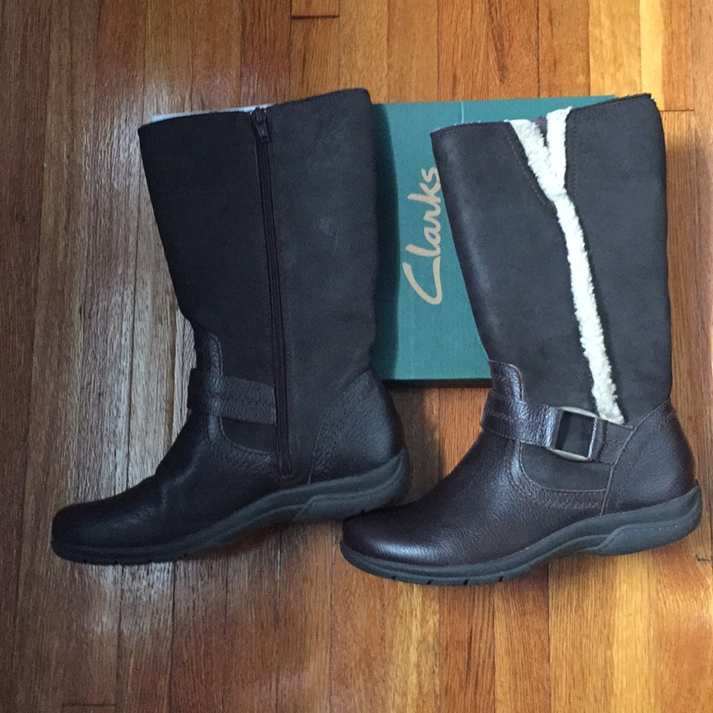 💥💥Christmas Sale Clarks® Keepworm leather boots,fur lined.Brand New