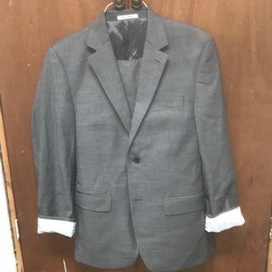 Gray two button suit