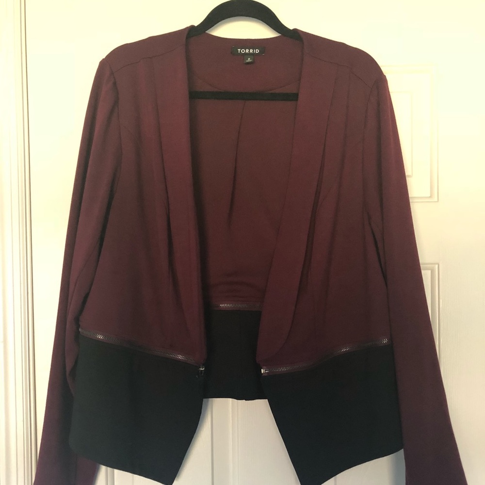 Torrid Burgundy/Black Blazer