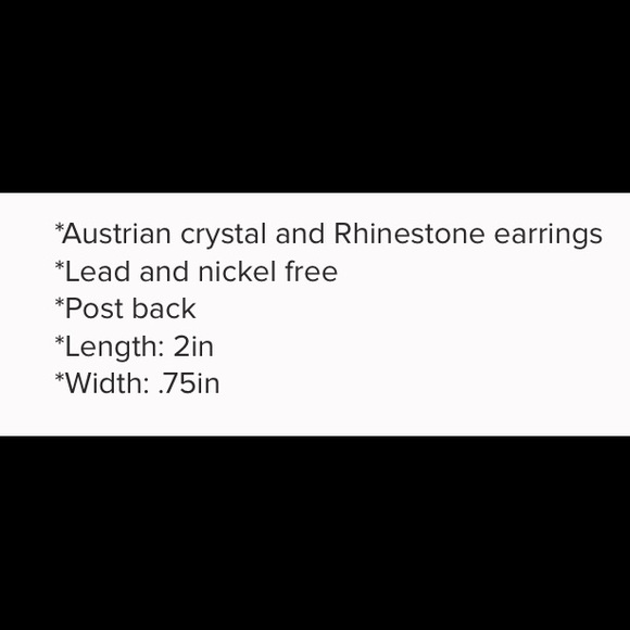 💰3 for$15 CL🛑 Australian Black Crystal Earrings - Picture 6 of 6