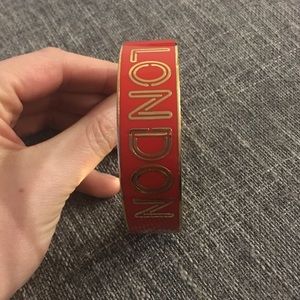 Kate Spade “London Calling” Red Enameled Bangle