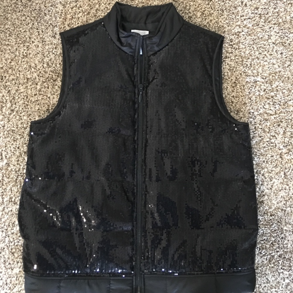 Sparkly black vest!  Perfect condition!!