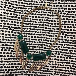 Kendra Scott Vintage Art Deco Necklace Emerald