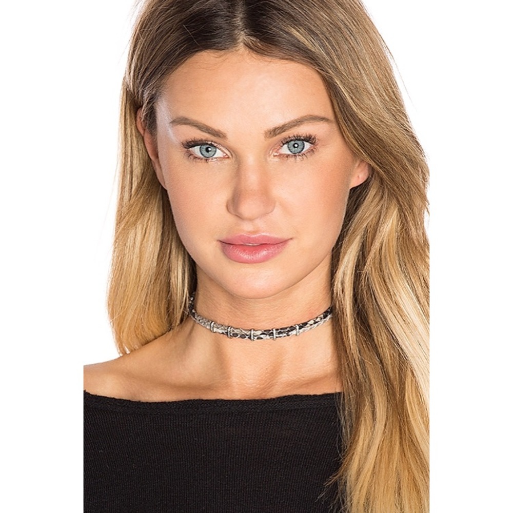 Nathalie b Gwen choker  snakeskin