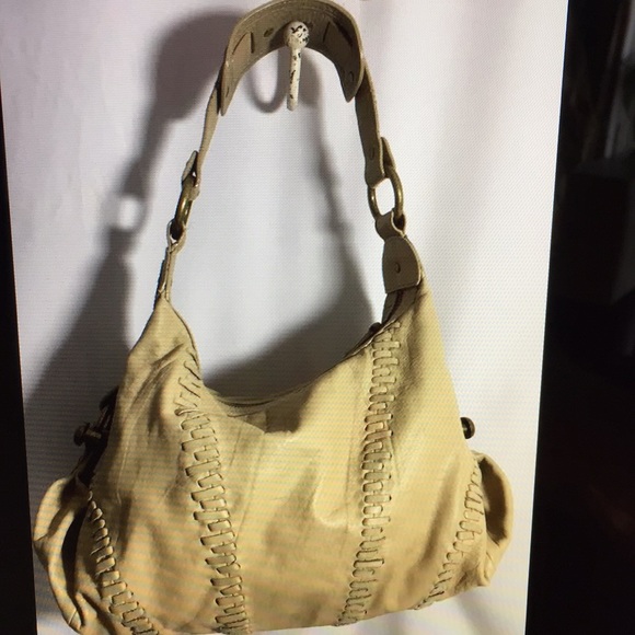 BCBGMaxAzria Handbags - BCBG Max Azria beige shoulder satchel handbag