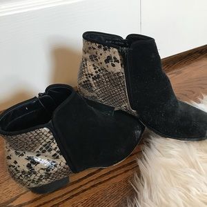 Black Snakeskin Booties