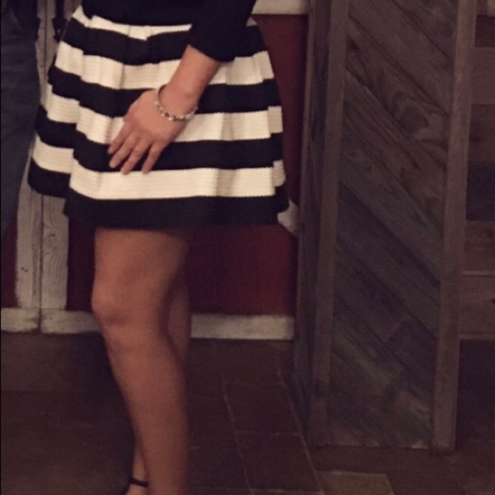 Striped Flare Skirt