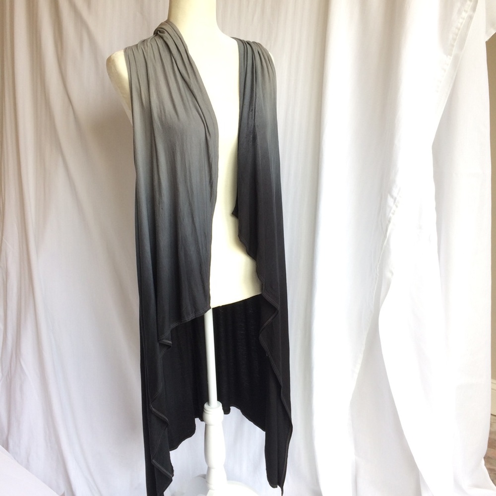 FAB'RIK M NWOT Gray Navy ombré BOHO duster cardiga