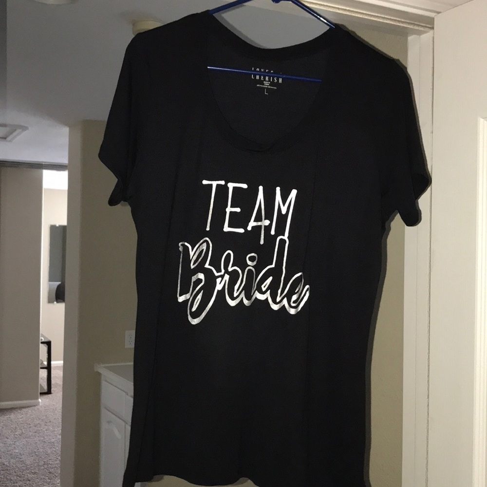 Team Bride shirt, worn once for few hours