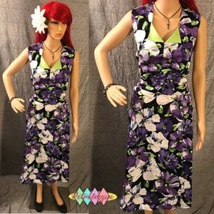 Purple Floral Lamour Swing Dress- NWT