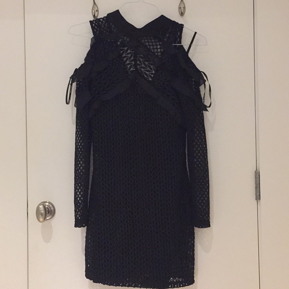 Black Self-Portrait dress