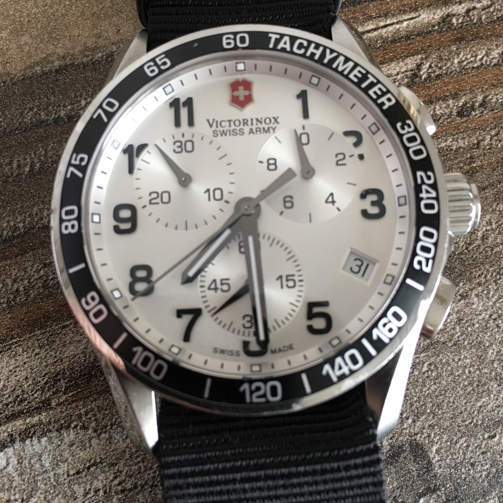 Swiss Army Victorinox chronograph watch.