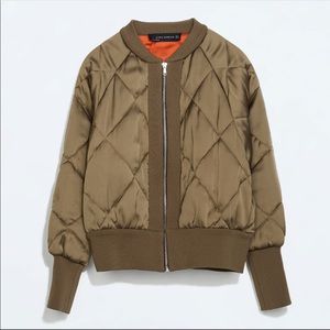 ZARA Quilted Bomber Jacket size XS