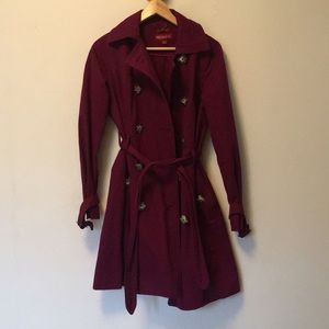 Merona Trench in Berry