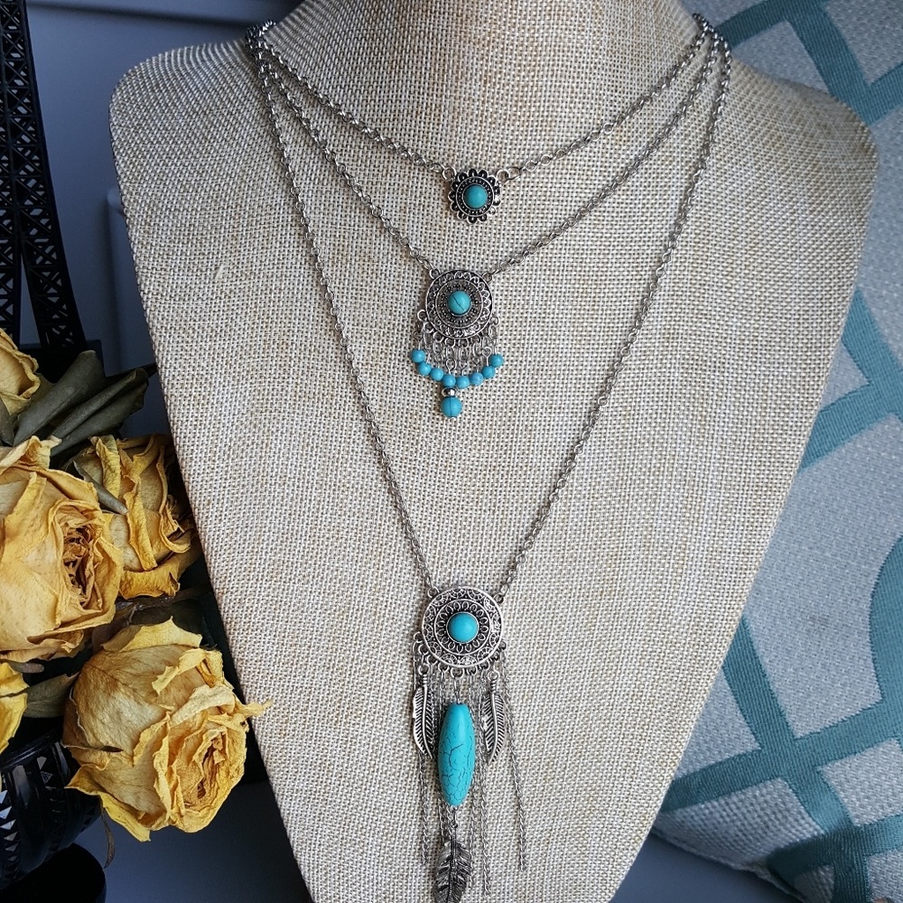 Three tier boho necklace