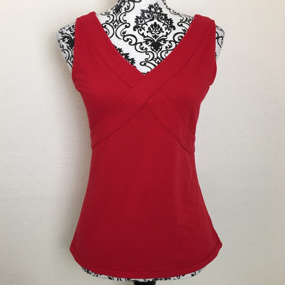 LuLuLemon Red Criss Cross Tank