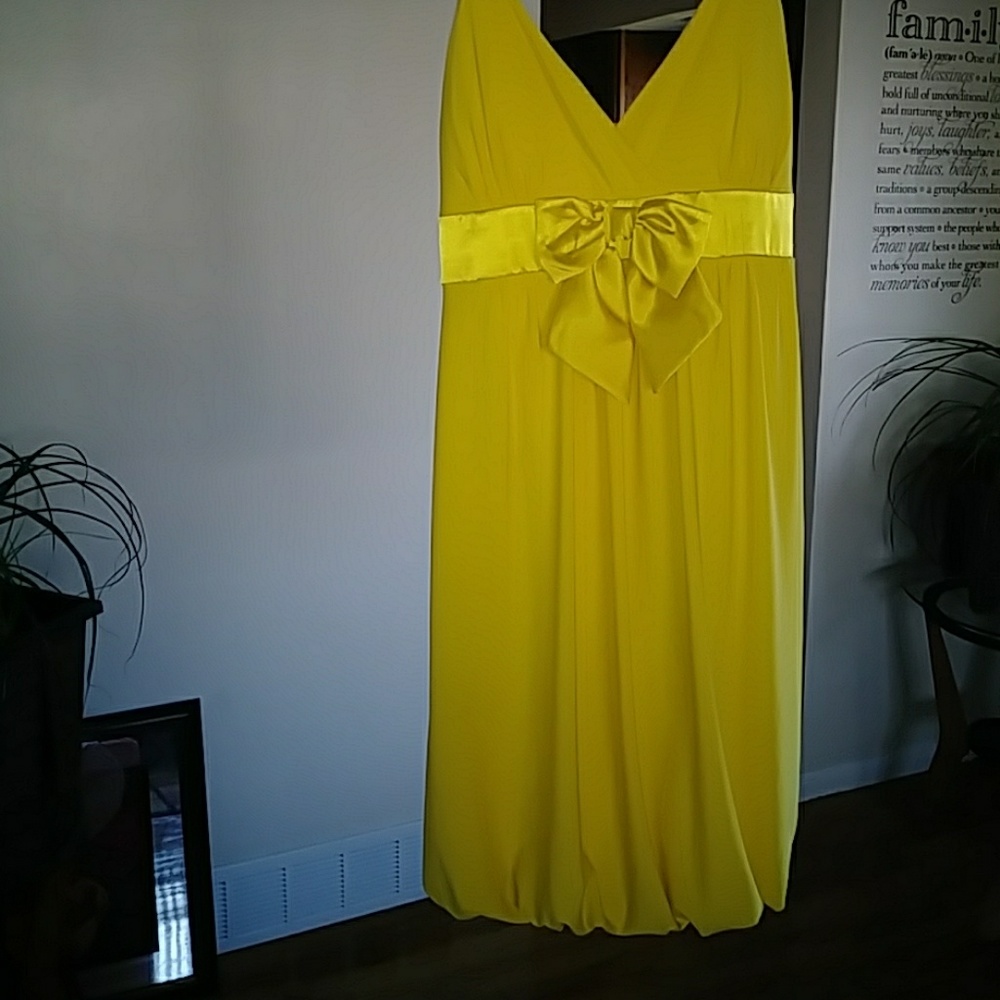 Taboo Semi formal bright yellow dress ( medium)
