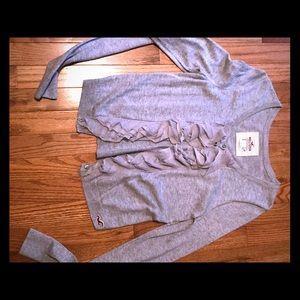 Ruffled Hollister sweater. Like new!