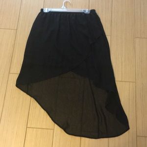 Black asymmetrical skirt