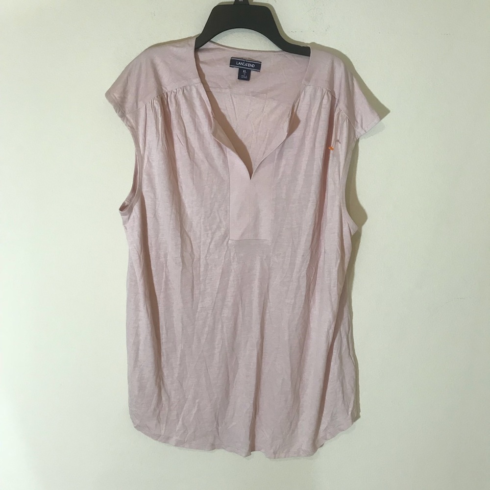 Lands end blush top