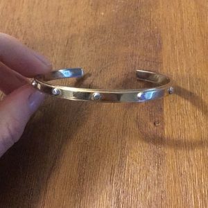 Michael Kors Silver Studded Gold Bangle