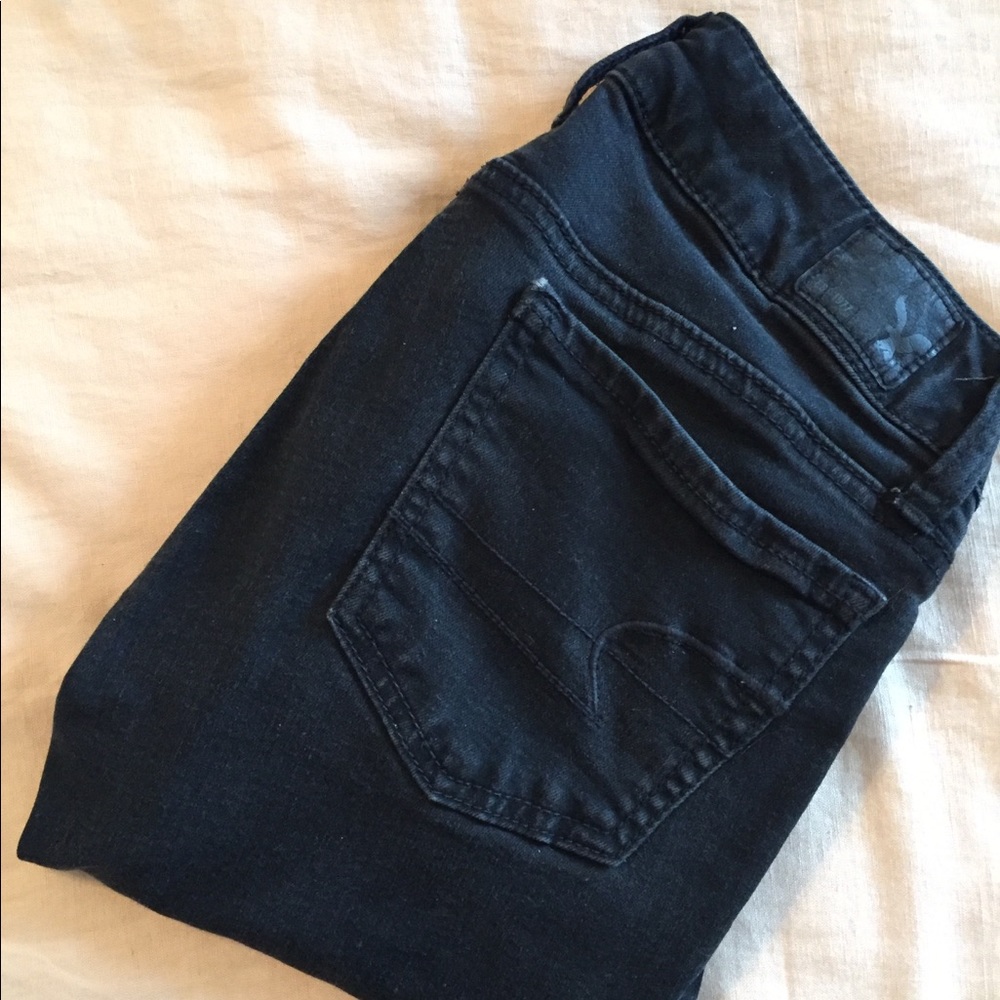 American Eagle black jeggings size 00 short