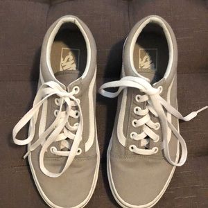 Grey low top vans