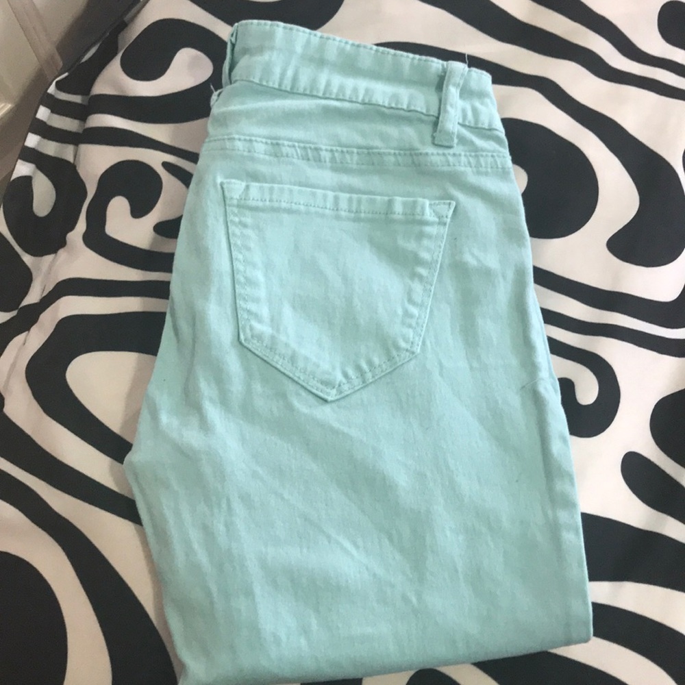 Teal jeans
