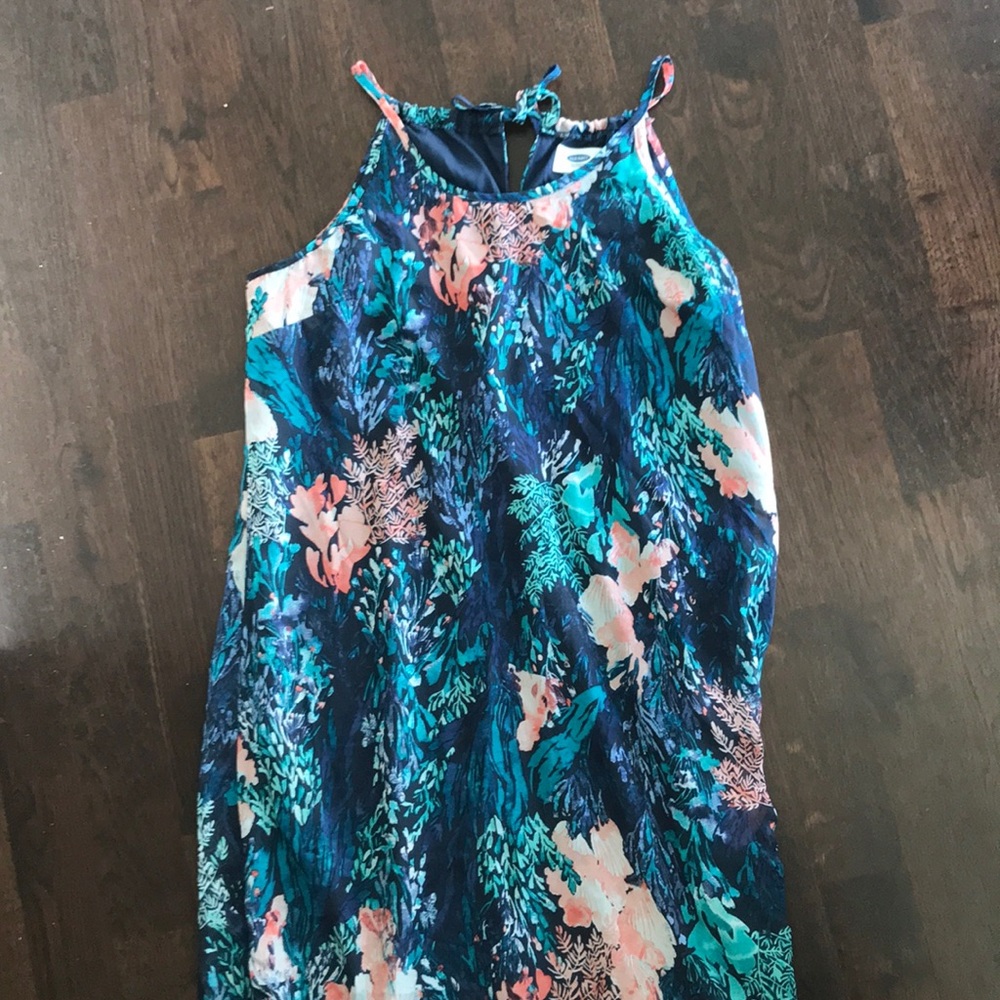 Multi color high low dress