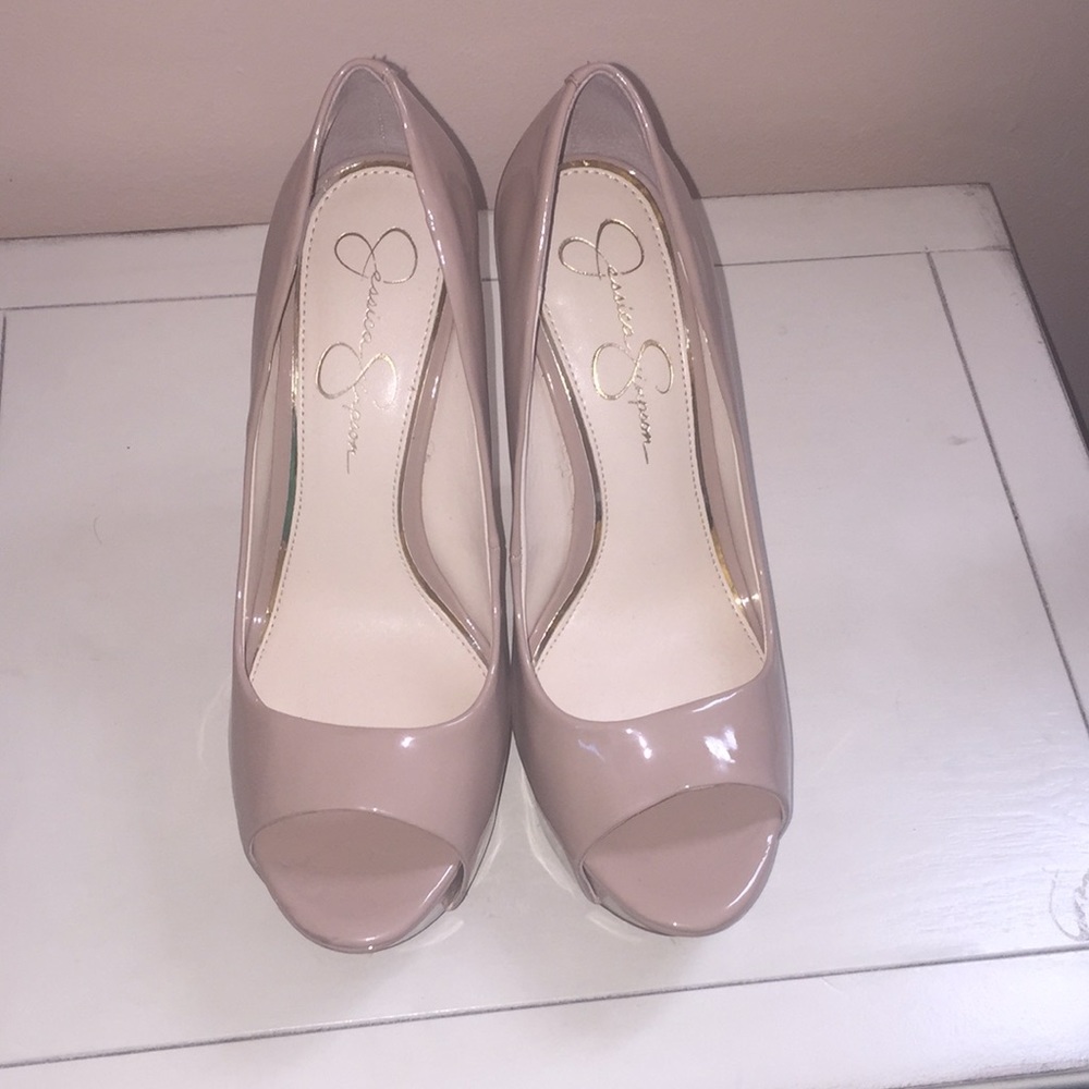 Jessica Simpson: Patent Leather Wedges 9.5