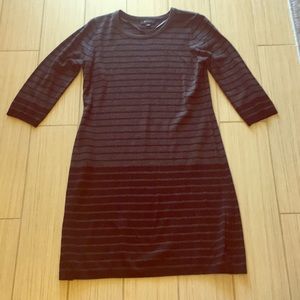 Stripped sweater dress