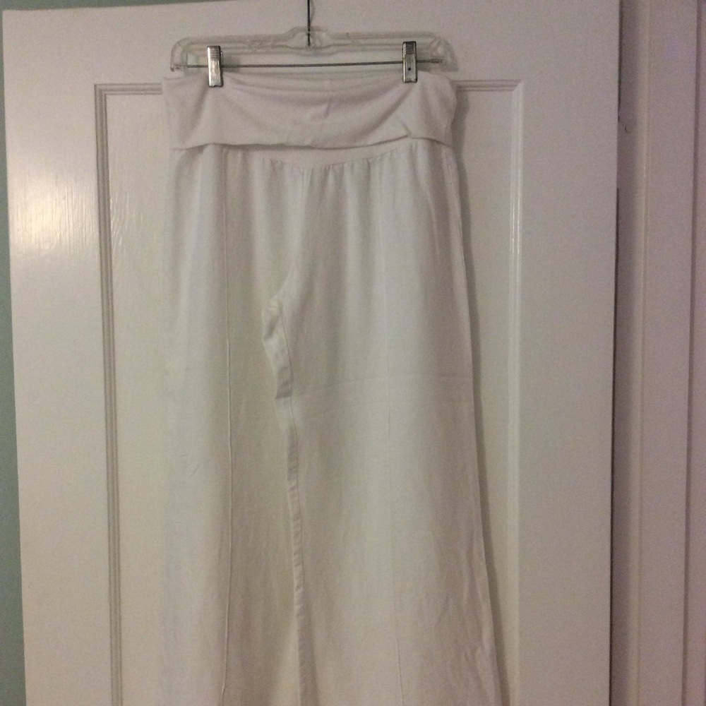 Fresh Laundry white linen pants.