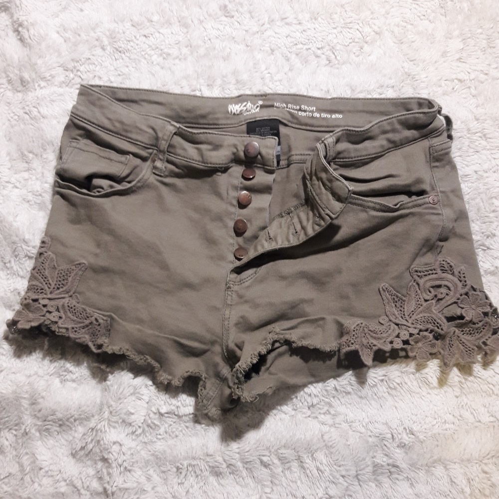 High waisted lace shorts