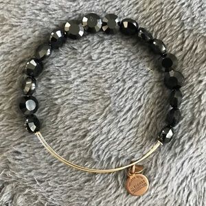 Alex and Ani black lux beaded bracelet ✨