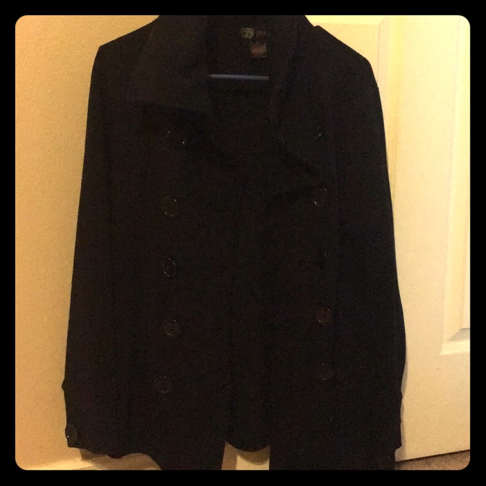 Women's black pea coat